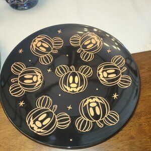 Set of 3 Disney Halloween Pumpkin Mickey Chaser/Serving Plates - NEW